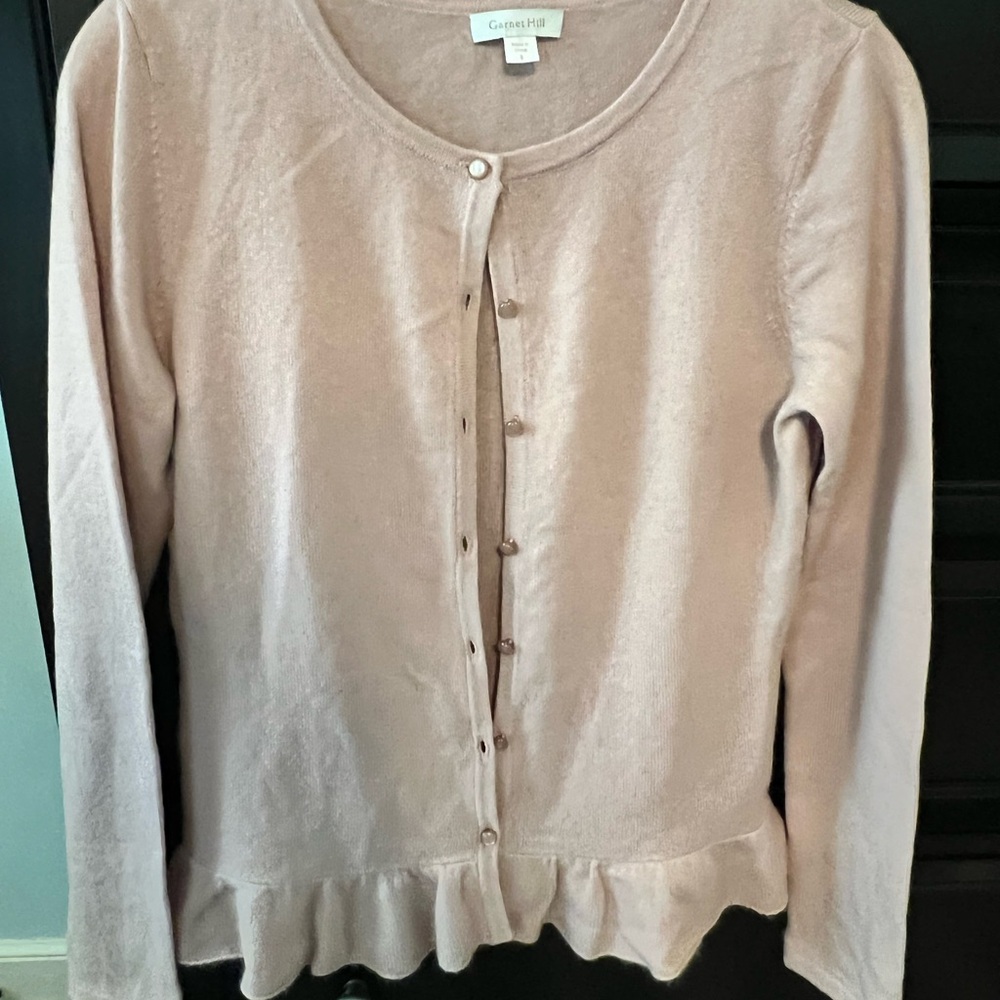 Garnet Hill Peplum Cardigan